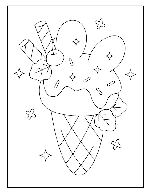 cute ice cream coloring pages