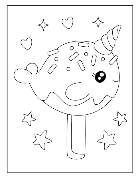 Cute ice cream coloring pages