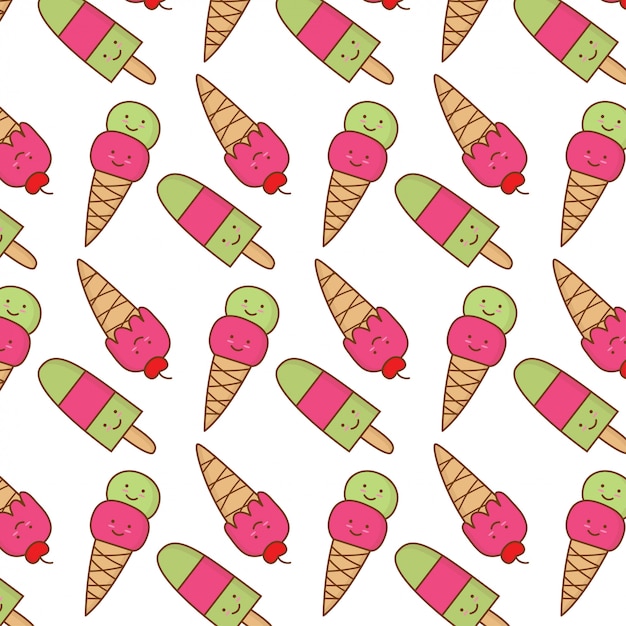 Cute ice cream pattern