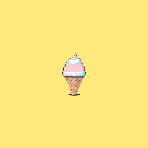 A cute Ice cream vector Ice cream art work