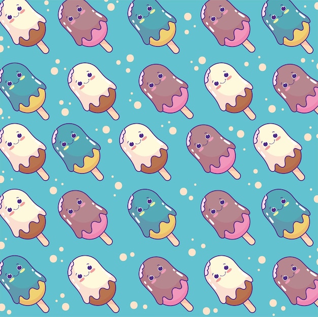 Vector cute ice cream