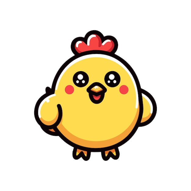 cute icon character chicken