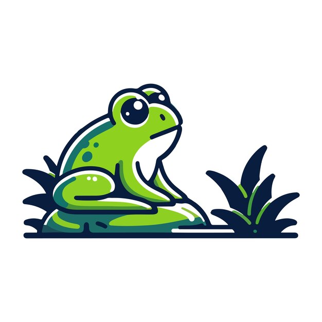 cute icon character frog