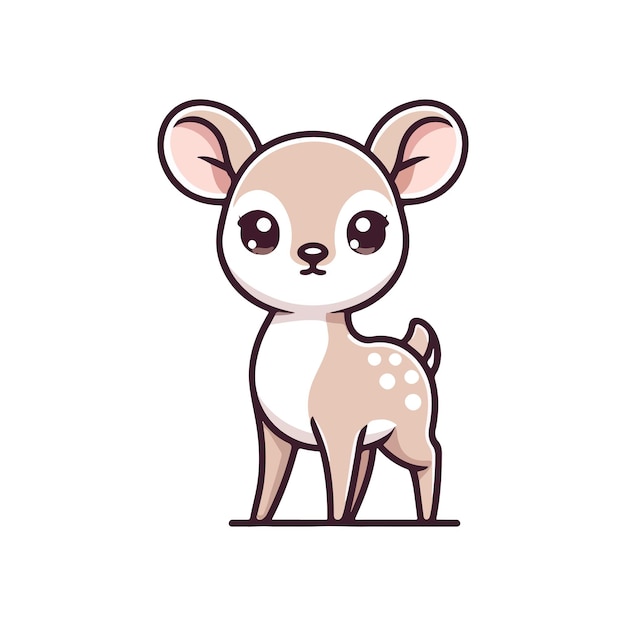 cute icon character mouse deer