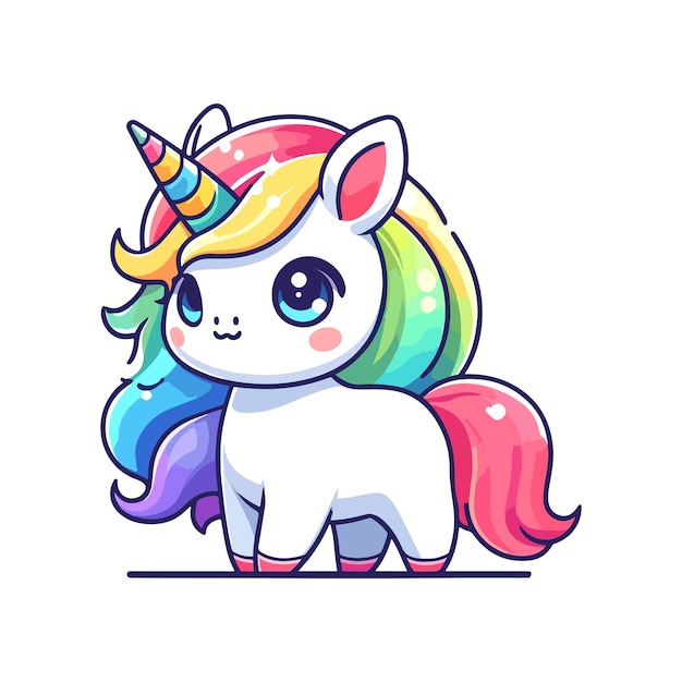 cute icon character unicorn