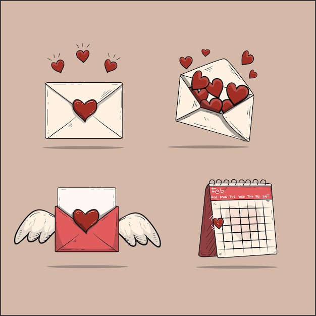 Cute icon envelope collection