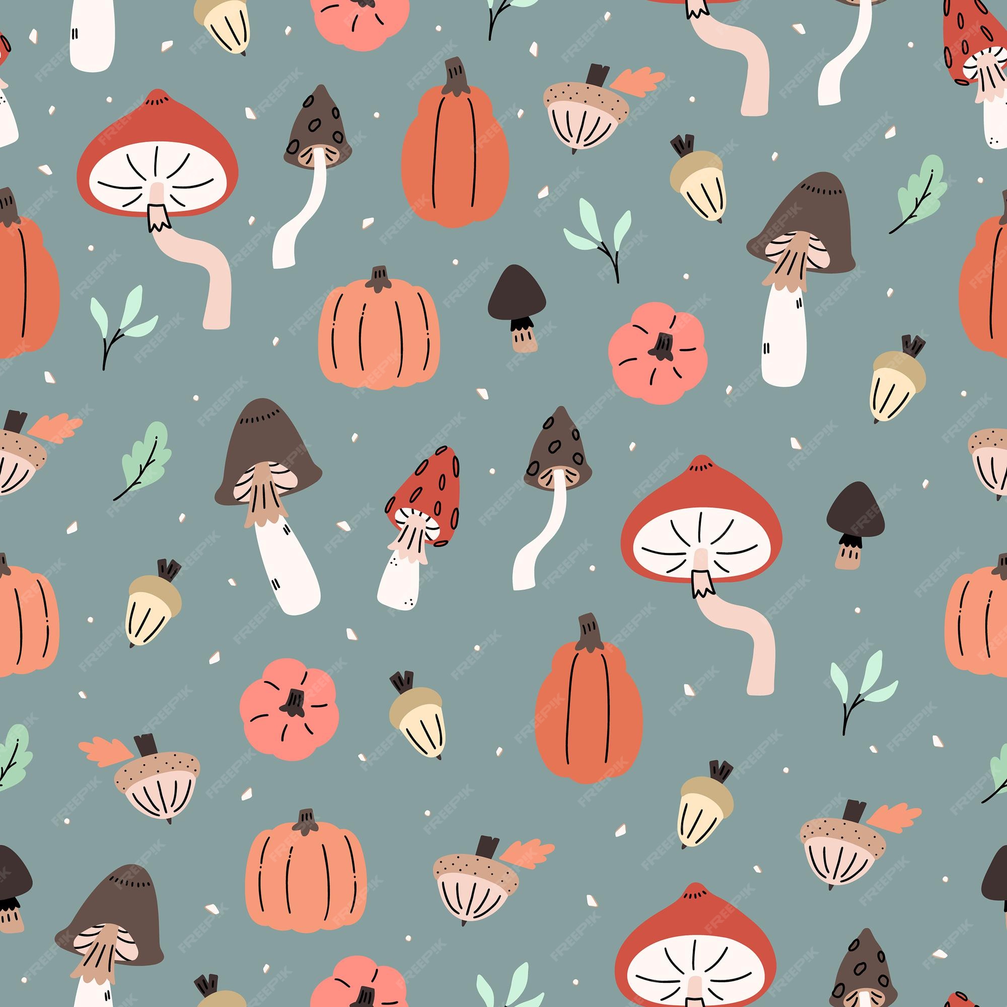 Họa tiết mùa thu dễ thương với nấm vector (Cute fall pattern with mushrooms in vector): Không gian mùa thu sẽ trở nên đầy phong cách và dễ thương với những họa tiết mùa thu độc đáo với hình ảnh nấm vector. Những chiếc lá vàng rực rỡ và những chi tiết hoa lá tinh tế sẽ tạo nên một không gian xanh tươi, dễ chịu và thư giãn cho bạn. Hãy đón mùa thu tuyệt vời này một cách đầy tinh tế!