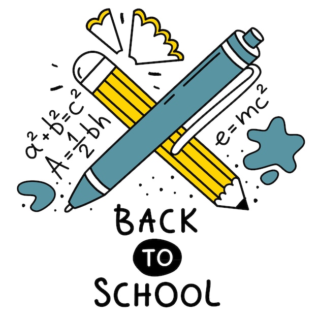 Vector cute illustration for back to school