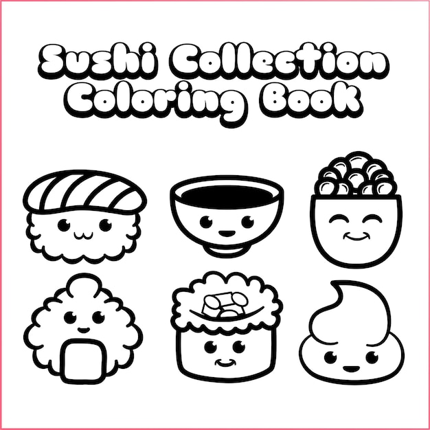 Cute Illustration Of Sad dimsum cartoon coloring book