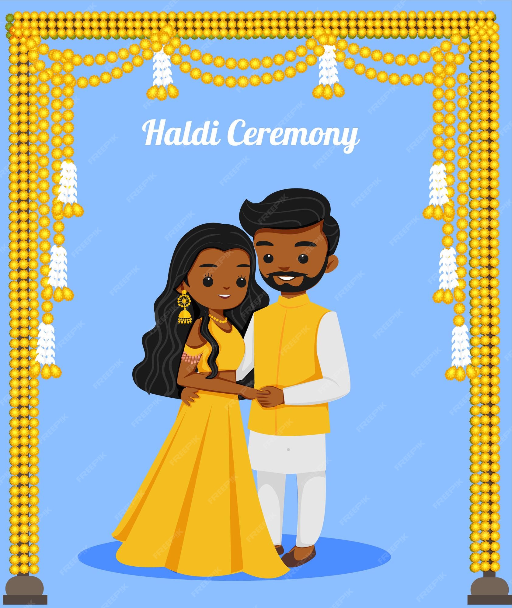 Haldi Vectors & Illustrations for Free Download | Freepik