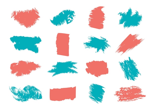 Cute ink grunge brush strokes vector illustration