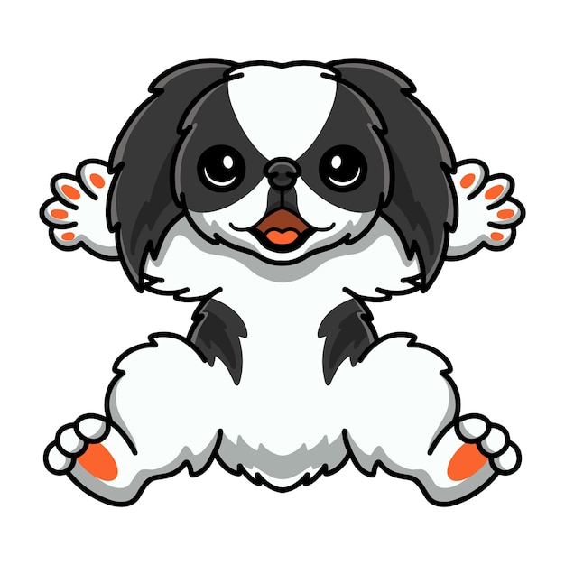 Cute japanese chin dog cartoon