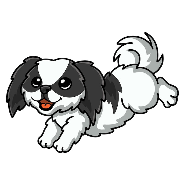 Cute japanese chin dog cartoon