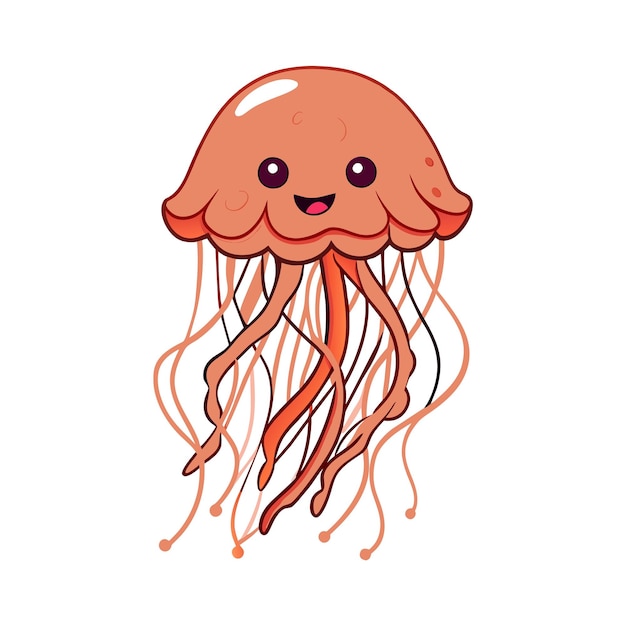 Vector cute jelly fish