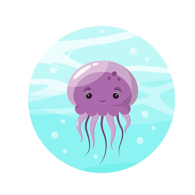 Cute jellyfish Cartoon design