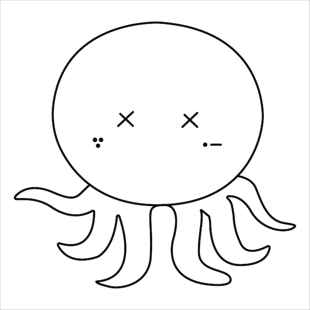 Cute jellyfish clipart