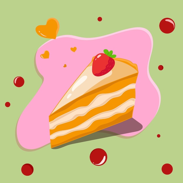 Vector cute junk food bakery cartoon illustration