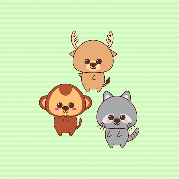 かわいいかわいい動物キャラクターデザイン