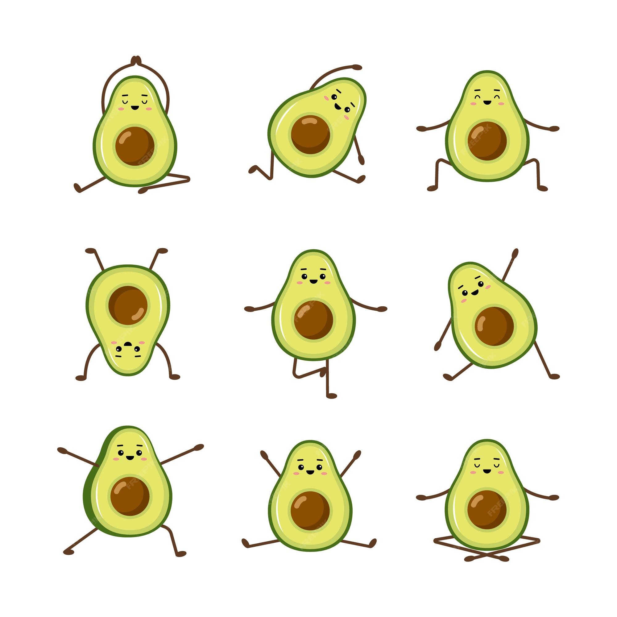 Kawaii Cute Fruits Sticker Image, in the Style of Kawaii Art, Meme