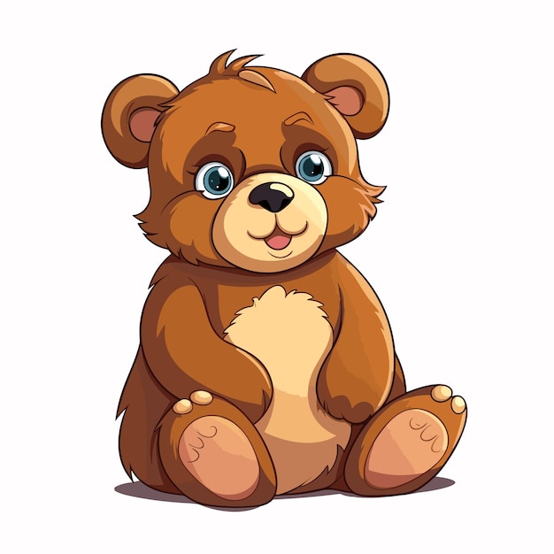 Vector cute kawaii bear