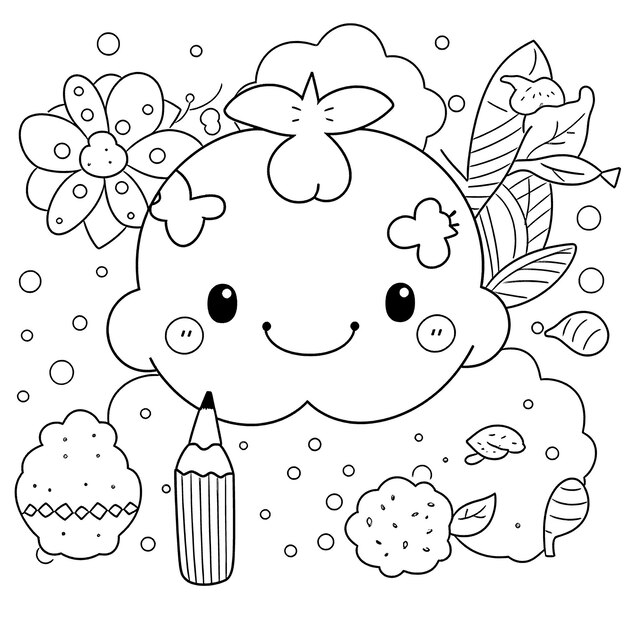 Coloring Set 2 - Cute Kawaii Coloring Pages For Kids And Adults — The White  Lime