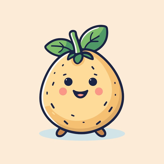 Vector cute kawaii cartoon potato character