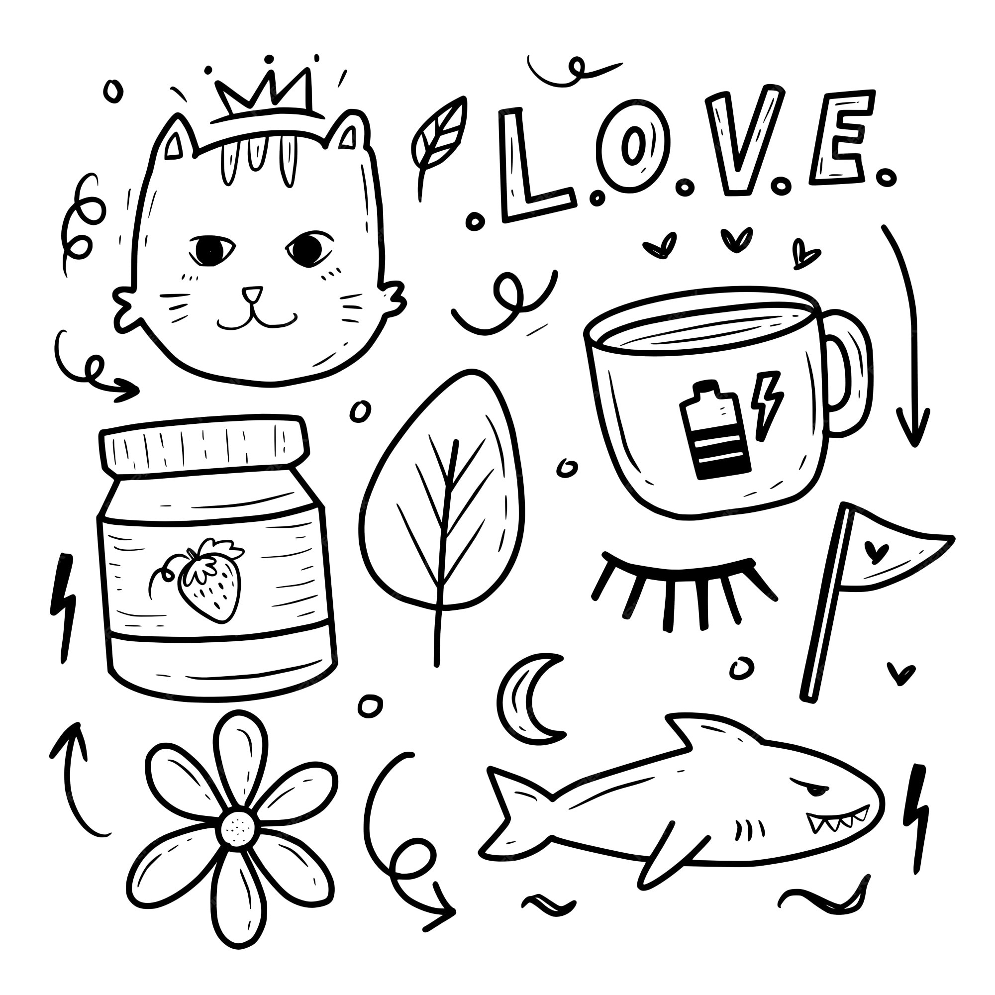 Cat Sticker Icon Couple Cute Kawaii Graphic by kuulzstudio