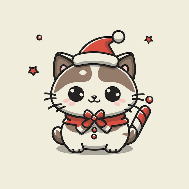 Vector cute kawaii cat vector illustrations