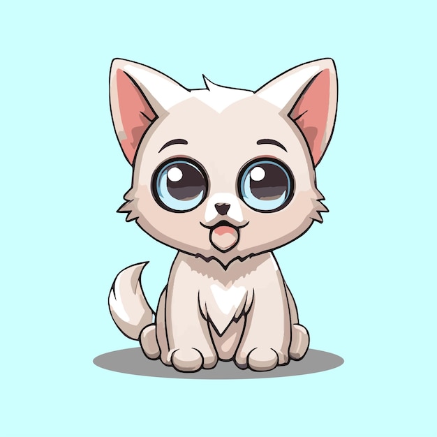 cute vector cat cartoon kawaii 5997299 Vector Art at Vecteezy