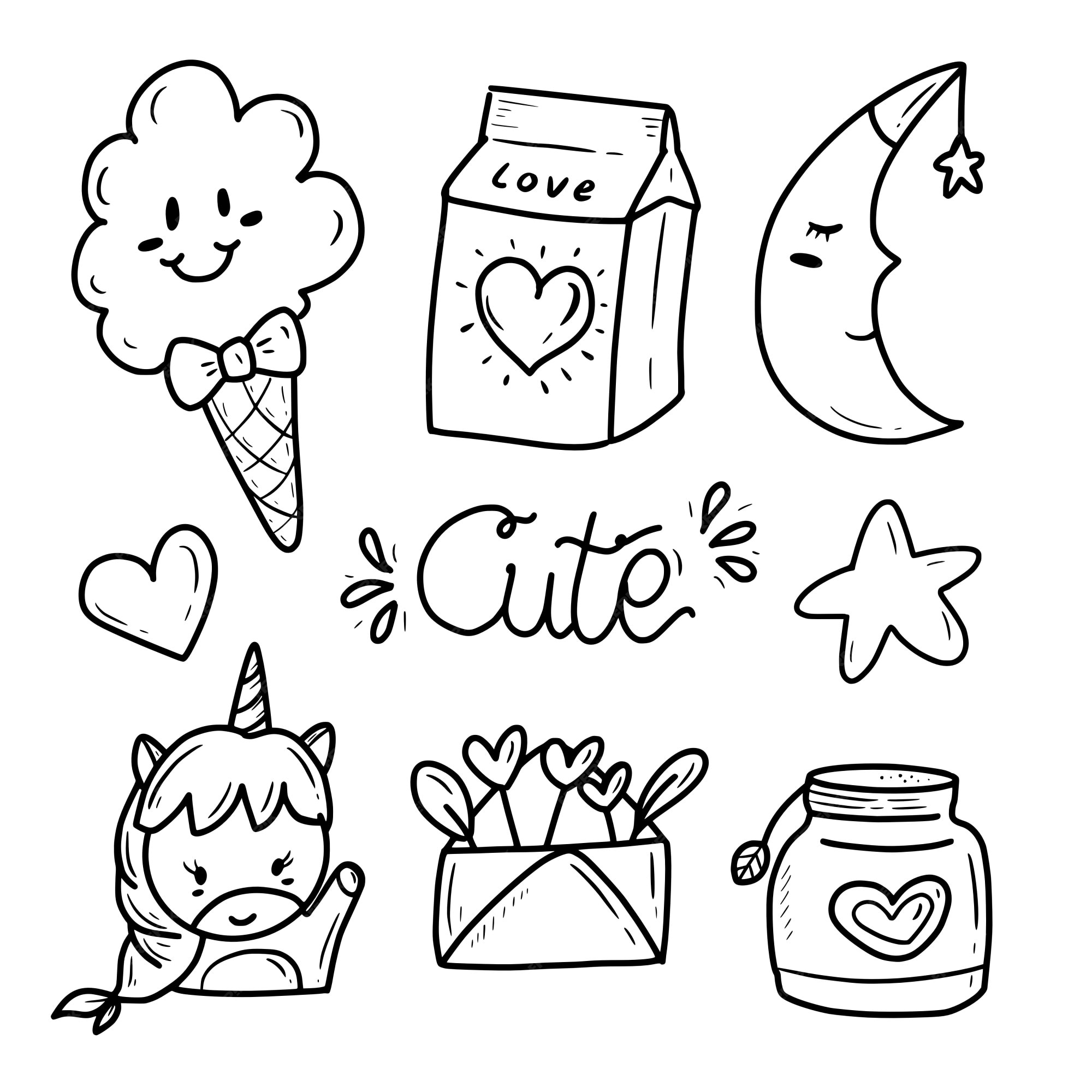 Hướng dẫn vẽ Drawing cute sticker bằng bút chì đơn giản