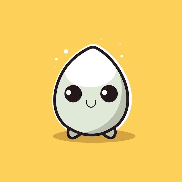 Vector cute kawaii egg chibi mascot vector cartoon style