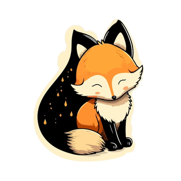 Cute Kawaii Fox Sticker