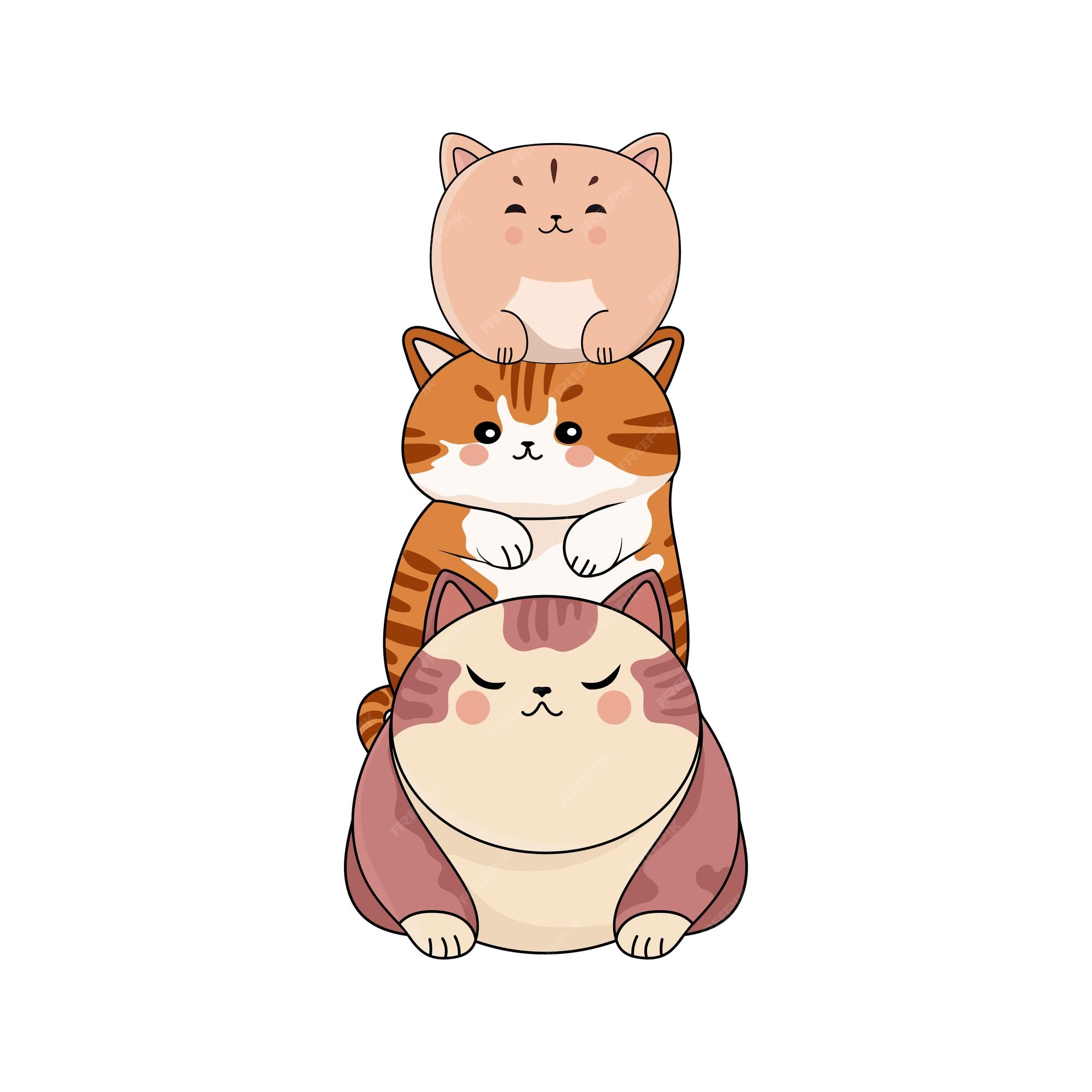 Cute sitting cat icon. Funny cartoon character. Kawaii animal