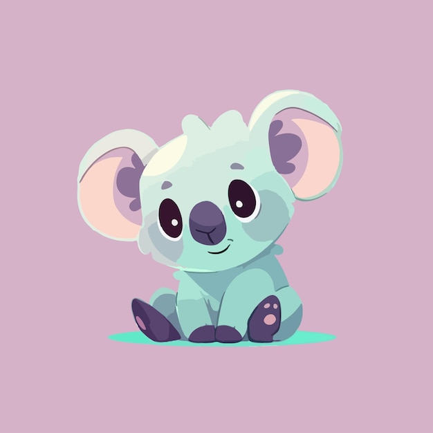 Vector cute kawaii koala cartoon illustration vector