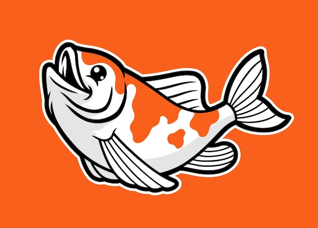 Cute kawaii koi fish