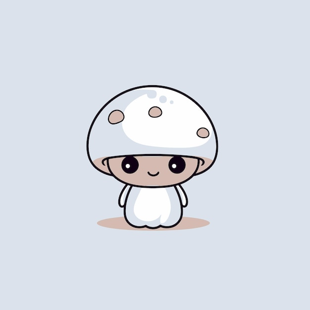 Cute kawaii mushroom chibi mascot vector cartoon style 23506852