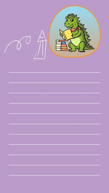 Cute kawaii note To do list Sticker Little dragon Beautiful planner for school Flat vector set