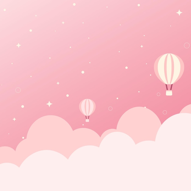 cute kawaii pastel pink travel landscape background