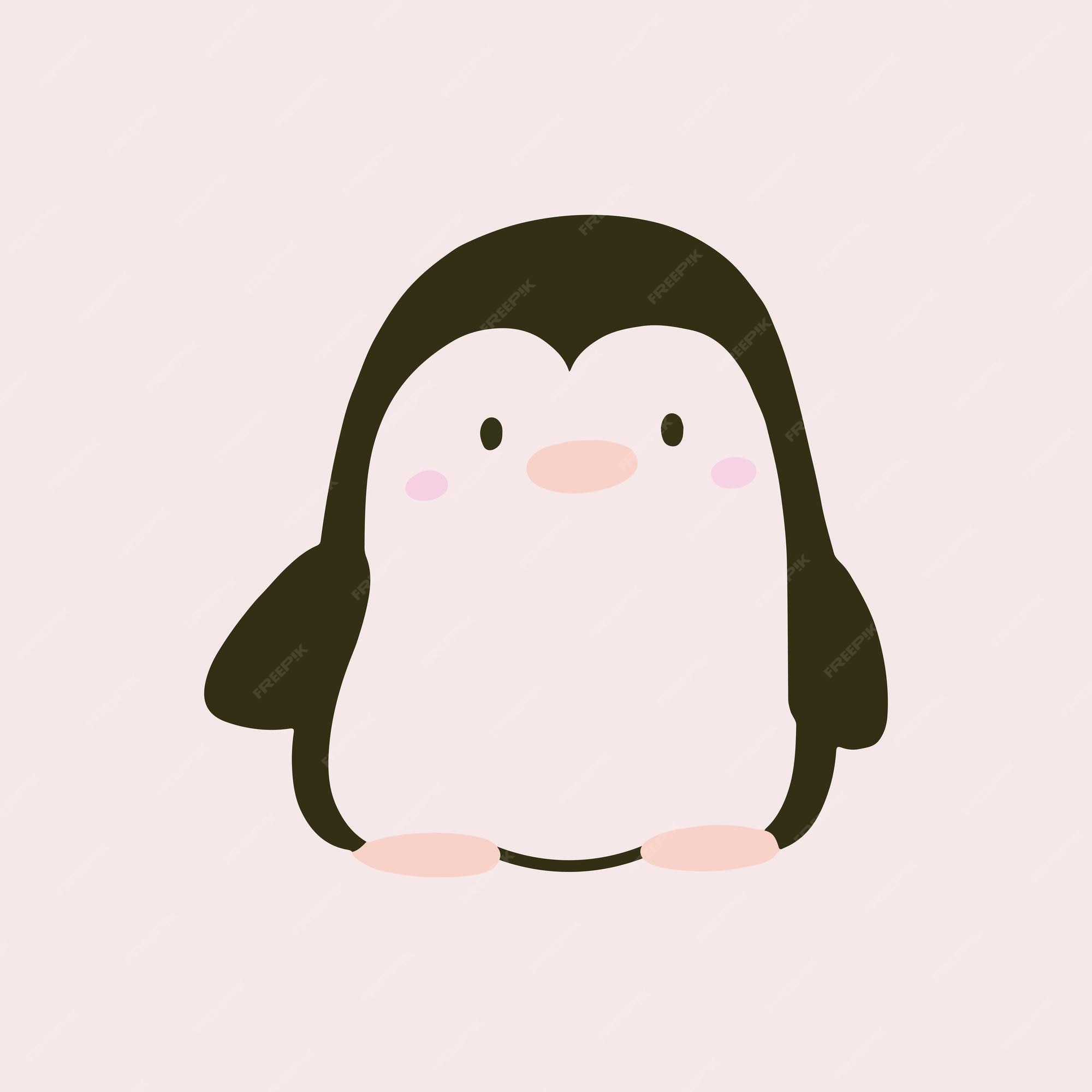 Premium Vector | Cute kawaii penguin in pastel design funny cartoon for print or sticker design Premium Vector | Cute kawaii penguin in pastel design funny cartoon for print or sticker design