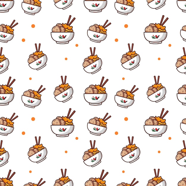 Simpatico modello senza cuciture di sushi kawaii