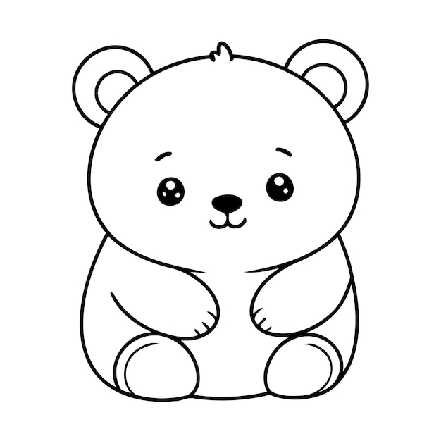 Cute Kawaii Vector Illustration Coloring Page for Kids