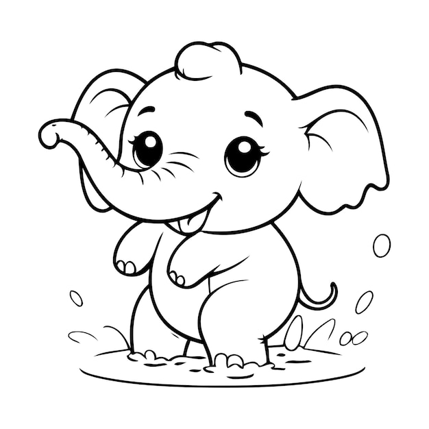 Cute Kawaii Vector Illustration Coloring Page for Kids