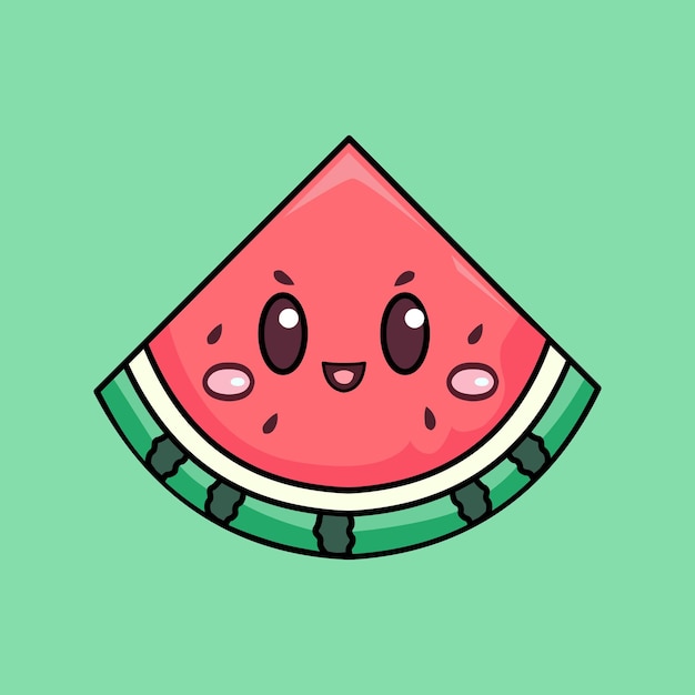 Cute kawaii watermelon character