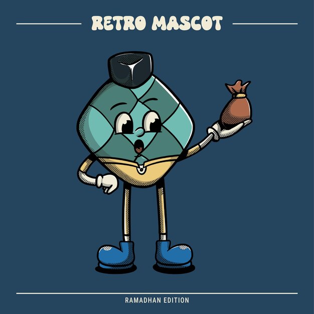 cute ketupat mascot ramadan edition