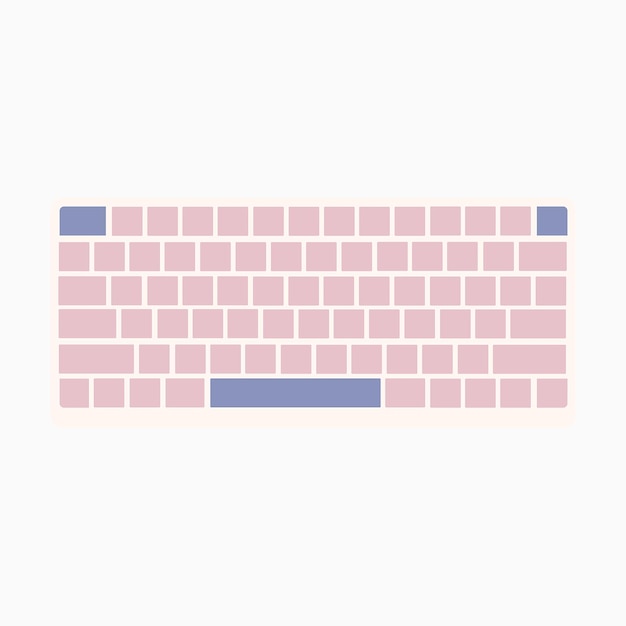 Cute keyboard illustration