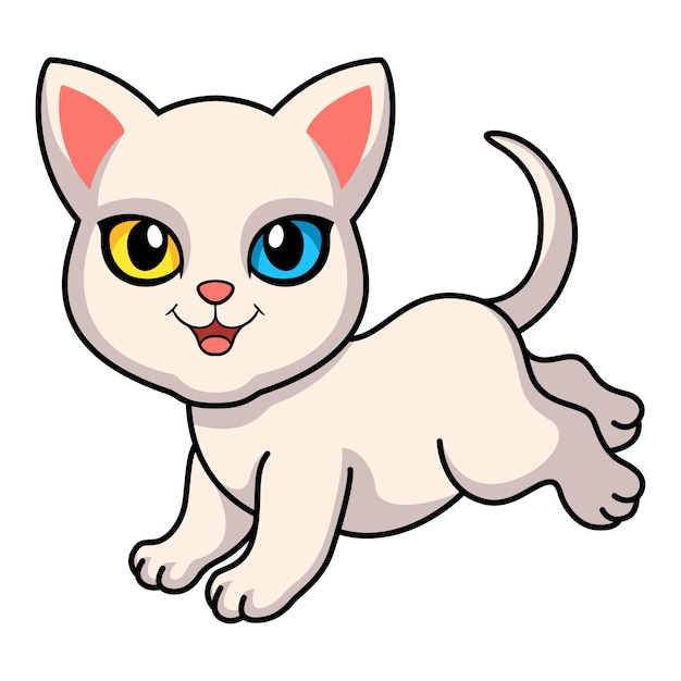 Cute khao manee cat cartoon