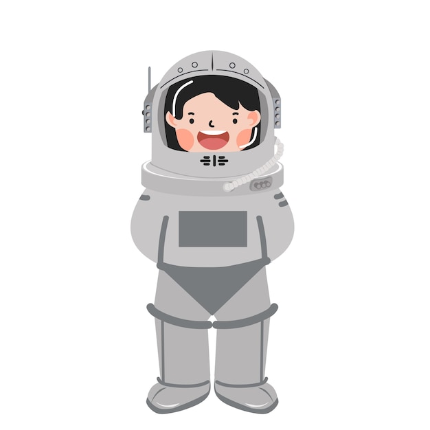 Cute Kid Astronaut suit cartoon