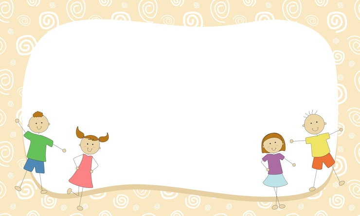 Cute Kids Background Vector