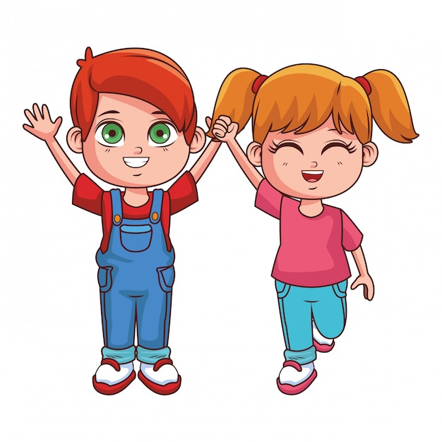 Vector cute kids cartoon