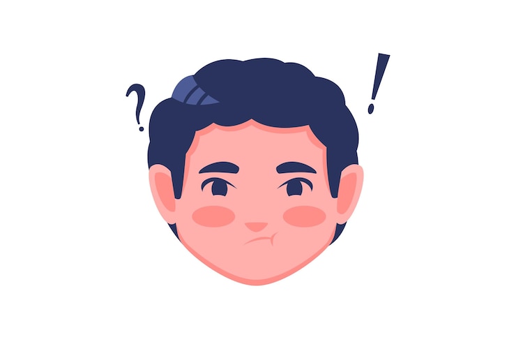 Vector cute kids expression sticker design
